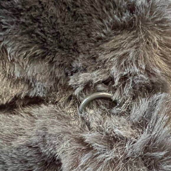 Gorgeous BCBGMAXAZRIA Women's Charcoal Gray Faux Fur Hooded Coat/Jacket, Size M - Picture 13 of 15